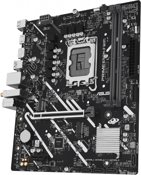 Мат. плата ASUS B760M-F WiFi DDR5 (S-1700, B760, DP, HDMI, 2xPCI-E, 2xDDR5, 2xM.2, SATAIII RAID, SATA3, GbLAN)