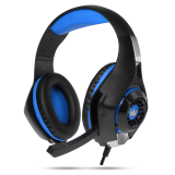 Наушники с микрофоном CrownMicro CMGH-102T (Black/Blue, USB)