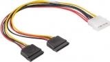 Кабель LANBERG CA-HDSA-11CU-0030 POWER SUPPLY MOLEX(M)->SATA(F) X2 30CM