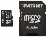 Карта памяти Micro SD Card PATRIOT 64GB PSF64GMCSDXC10 (Class 10)
