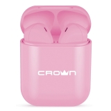 Наушники с микрофоном беспроводные CrownMicro CMTWS-5005 (Bluetooth 5.0, Pink)