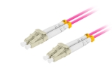 Кабель LANBERG FO-LULU-MD41-0050-VT FIBER OPTIC PATCHCORD MM LC/UPC-LC/UPC DUPLEX 5M LSZH OM4 50/125 3.0MM VIOLET