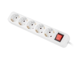 Сетевой фильтр LANBERG PS1-05F-0150-W (5 SOCKETS 1.5M, SCHUKO, SWITCH, WHITE)
