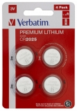 Батарейка Verbatim CR2025 (Lithium, 4pcs Blister)