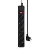 Сетевой фильтр CrownMicro CMPS-06 (6 Euro Sockets, 5.0m, Black, 2500W)