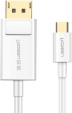 Кабель Ugreen 40420 (USB-C (M) to DP (M), 1.5m, White)