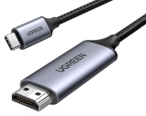 Кабель Ugreen 50570 (USB-C (M) to HDMI (M), Thunderbolt, 1.5m, Grey/Black)