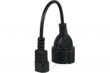 Кабель CrownMicro CMPS-01 Power Cord Adapter (IEC to EURO, 16A, 15cm, black)