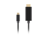 Кабель LANBERG CA-CMHD-10CU-0030-BK USB-C(M)->HDMI(M) CABLE 3M 4K 60HZ BLACK