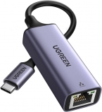 Сетевая карта Ugreen 50737 (10/100/1000, USB-C, Space Grey)