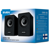 Колонки SVEN 135 (2.0, 2x3W, USB, Black)