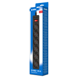 Сетевой фильтр SVEN SF-06E 3.0 (6 Euro Sockets, 3.0m, Black, 2300W)