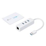 Коммуникатор USB-HUB TP-Link UE330 (USB 3.0 Type-A to 3xUSB 3.0, 1xGigabit LAN, White)