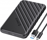 Жесткий диск внешний корпус для HDD/SSD Orico 25PW1-C3-BK-EP (ABS Plastic, 2.5