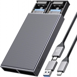 Жесткий диск внешний корпус для SSD Orico TXM2-C3-GY-BP (Aluminum Alloy, M.2 NVMe, up to 8TB, USB 3.2 Gen2 Type-C)