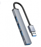 Коммуникатор USB-HUB Orico AH-A13-GY-EP-HW (ABS Plastic, USB 3.0 Type-A to 4xUSB 3.0 Type-A Ports)