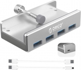 Коммуникатор USB-HUB Orico MH4PU-BK-BP (Aluminum Alloy, USB 3.0 Type-A to 4xUSB 3.0 Type-A Ports)