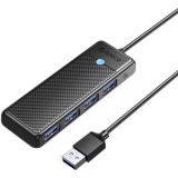 Коммуникатор USB-HUB Orico PAPW4A-U3-015-BK-EP (ABS Plastic, USB 2.0 Type-A to 4xUSB 3.0 Type-A Ports)