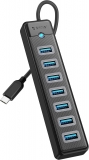 Коммуникатор USB-HUB Orico PW7U-U3-10-BK-EP (ABS Plastic, USB 2.0 Type-A to 7xUSB 3.0 Type-A Ports)