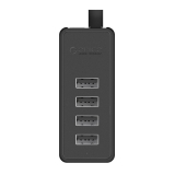 Коммуникатор USB-HUB Orico W5P-U2-030-BK-EP-HW (ABS Plastic, USB 2.0 Type-A to 4xUSB 2.0 Type-A Ports)