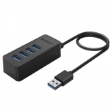 Коммуникатор USB-HUB Orico W5P-U3-100-BK-EP-HW (ABS Plastic, USB 3.0 Type-A to 4xUSB 3.0 Type-A Ports)