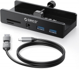 Коммуникатор USB-HUB Orico TWU32-4A-BK-EP-HW (ABS Plastic, USB 3.2 Gen1 Type-A to 1xUSB 3.2 Gen1, 3xUSB 2.0 Type-A Ports)